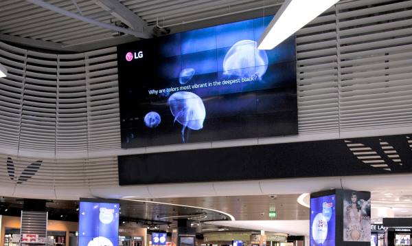 LG video wall in Athens International Airport