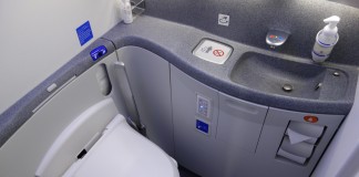 Τουαλέτα αεροπλάνου που καθαρίζεται μόνη της