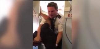 Πιλότος ακινητοποιεί μεθυσμένο επιβάτη (Video)