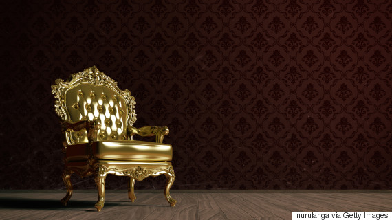 Vintage golden armchair