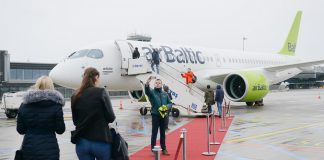 Η airBaltic συμπλήρωσε 500 πτήσεις με το Bombardier CS300
