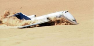 Δοκιμή συντριβής αεροσκάφους στην έρημο (βίντεο)