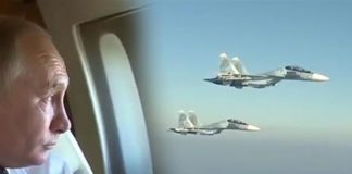 Ο Πούτιν παρακολουθεί τα μαχητικά Su-35 από αέρος (βίντεο)