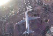 Πτήση drone πάνω από αεροσκάφος την ώρα της προσγείωσης! (βίντεο)