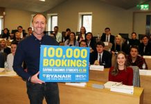 Ryanair: 100.000 κρατήσεις από φοιτητές Erasmus