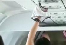 Γυναίκα στέγνωσε το εσώρουχό της μέσα στο αεροπλάνο! (βίντεο)