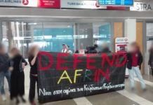 Αεροδρόμιο Μακεδονία: Διαμαρτυρία αναρχικών υπέρ των Κούρδων στα γκισέ της Turkish (βίντεο)