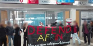 Αεροδρόμιο Μακεδονία: Διαμαρτυρία αναρχικών υπέρ των Κούρδων στα γκισέ της Turkish (βίντεο)