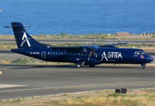 Η τελευταία πτήση της Astra Airlines στην Κάλυμνο (vid)
