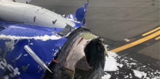 Εξερράγη κινητήρας αεροσκάφους εν πτήσει- Νεκρή μία επιβάτης (βίντεο)