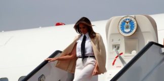 Tρόμος στον αέρα για τη Μελάνια Τραμπ