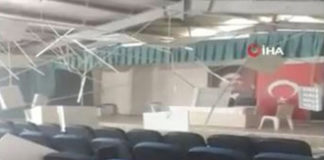 Κατέρρευσε μέρος της οροφής του αεροδρομίου του Ντενιζλί