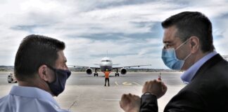 Βίντεο: Υποδοχή της πρώτης πτήσης στο αεροδρόμιο «Μακεδονία»