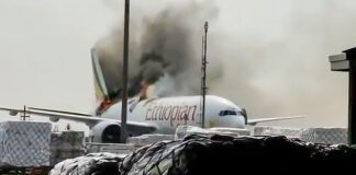 Ethiopian Airlines: Αεροπλάνο τυλίγεται στις φλόγες στο αεροδρόμιο (vid)