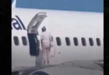 Επιβάτης προχωράει στο φτερό του αεροπλάνου.. επειδή ζεστάθηκε! (Βίντεο)