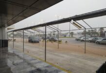 “Λίμνη” ο εξωτερικός χώρος του αεροδρομίου Ηρακλείου (photo-video)