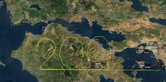 1821: Η Aegean σχημάτισε τον αριθμό 200 πετώντας πάνω από την Πελοπόννησο!