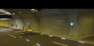 Αεροσκάφος πέταξε μέσα από δύο τούνελ!