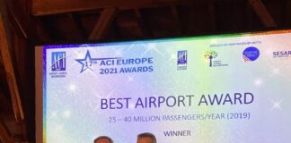 Ο ΔΑΑ καλύτερο αεροδρόμιο στην Ευρώπη για το 2021 στην κατηγορία 25-40 εκ. επιβατών
