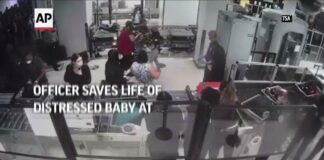 Διάσωση βρέφους σε αεροδρόμιο από αξιωματικό ασφαλείας