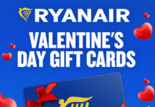 Ryanair: Δωροκάρτες για τον Βαλεντίνο από 25€!