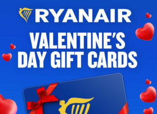 Ryanair: Δωροκάρτες για τον Βαλεντίνο από 25€!