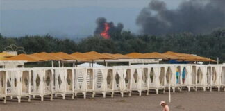 Φωτιά σε ρωσικό αεροδρόμιο στην Κριμαία