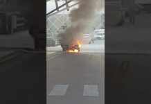 Αυτοκίνητο «λαμπάδιασε» στο αεροδρόμιο Μακεδονία ενώ ήταν σταθμευμένο