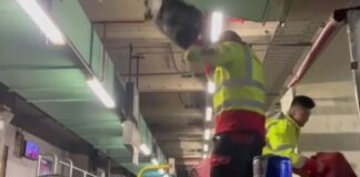 Υπάλληλοι αεροδρομίου πετούν με μανία αποσκευές επιβατών