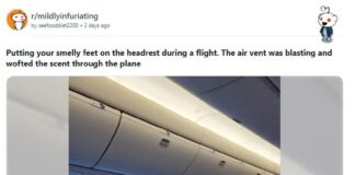 Τα πόδια επιβάτισσας που μύριζαν άσχημα έγιναν… θέμα συζήτησης