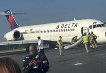 Θρίλερ σε πτήση της Delta Airlines–Αεροπλάνο προσγειώθηκε με τη μύτη