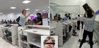 Γυναίκα σπάει ό,τι βρει μπροστά της στο αεροδρόμιο του Μεξικού