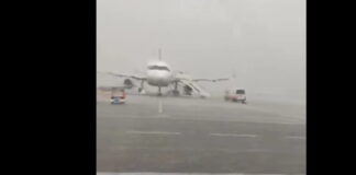 Βίντεο από την ισχυρή νεροποντή στο «Ελευθέριος Βενιζέλος»