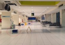 Στάζει η οροφή στο αεροδρόμιο της Ρόδου-Τοποθετήθηκαν κουβάδες