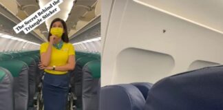 Viral στο TikTok αεροσυνοδός που εξηγεί για τα μαύρα τρίγωνα στα αεροπλάνα