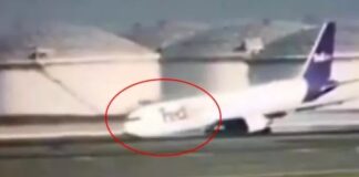 Τρομακτική προσγείωση αεροπλάνου cargo –Δεν άνοιξαν οι τροχοί