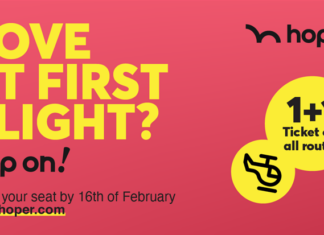 Love at first flight και 1+1 εισιτήριο δώρο με τη hoper!