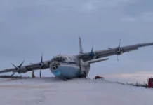 Ατύχημα με Antonov-Δεν άνοιξε ο μηχανισμός προσγείωσης και «έσκασε» στα χιόνια