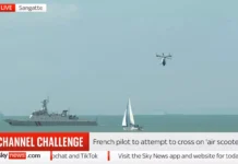 Αποτυχημένη πρώτη απόπειρα του AirScooter να διασχίσει τη Μάγχη