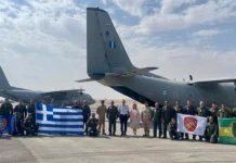 Ελληνική Πολεμική Αεροπορία μεταφέρει ανθρωπιστική βοήθεια στη Γάζα