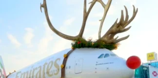 Το «Sleigh380» της Emirates φέρνει τον τον Άι Βασίλη στους ουρανούς