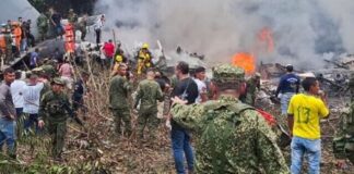 Στους 69 οι νεκροί από το δυστύχημα στρατιωτικού αεροσκάφους στην Κολομβία
