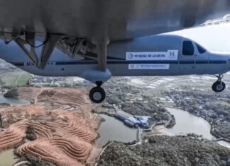 Κινεζική πρωτιά με πτήση αεροσκάφους που κινείται με υδρογόνο